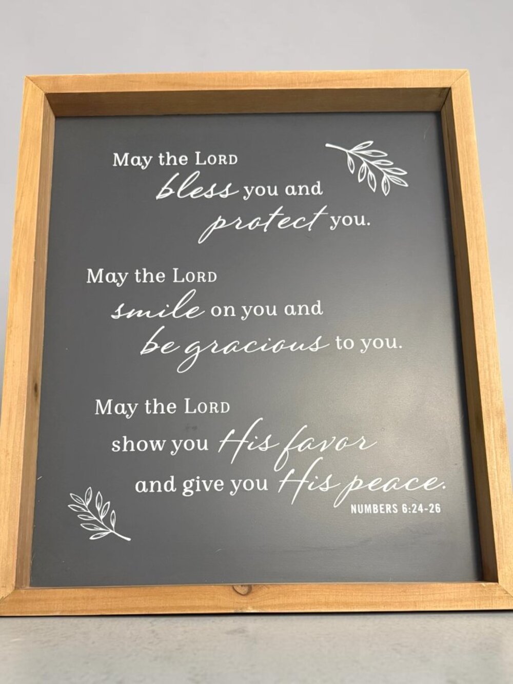 14x17" Numbers 6:24-26 Bible Verse Wooden Framed Sign